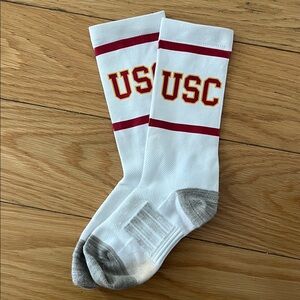 USC White and Gray Athletic Socks